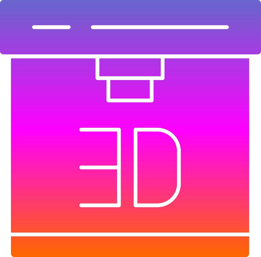3d Printer Vector Icon Design