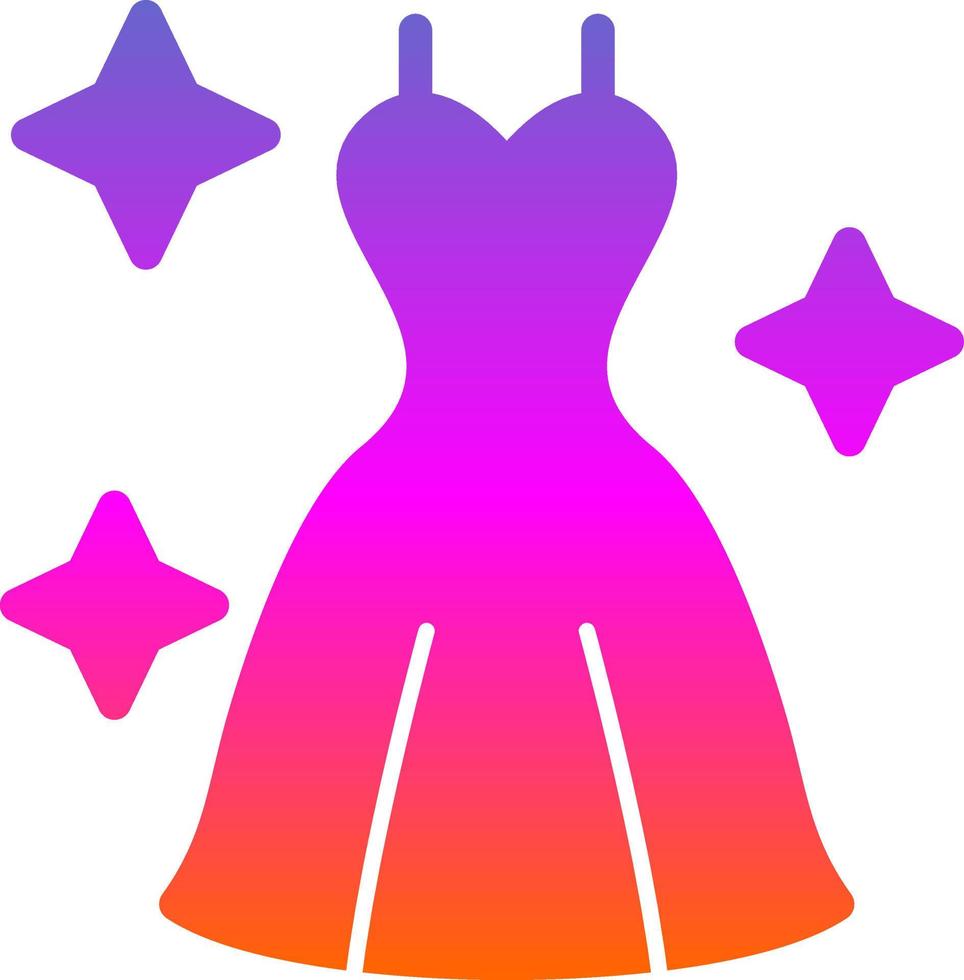 diseño de icono de vector de vestido de novia