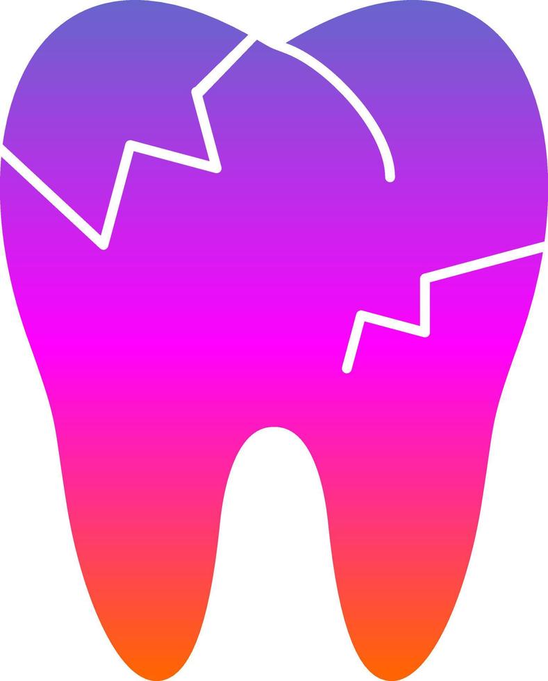 Decayed Teeth Vector Icon Design