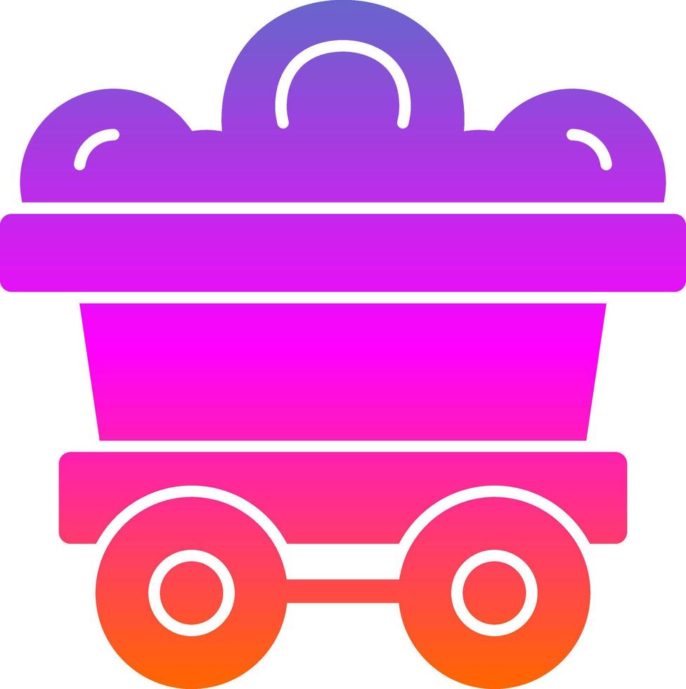 Mining Cart Vector Icon Design