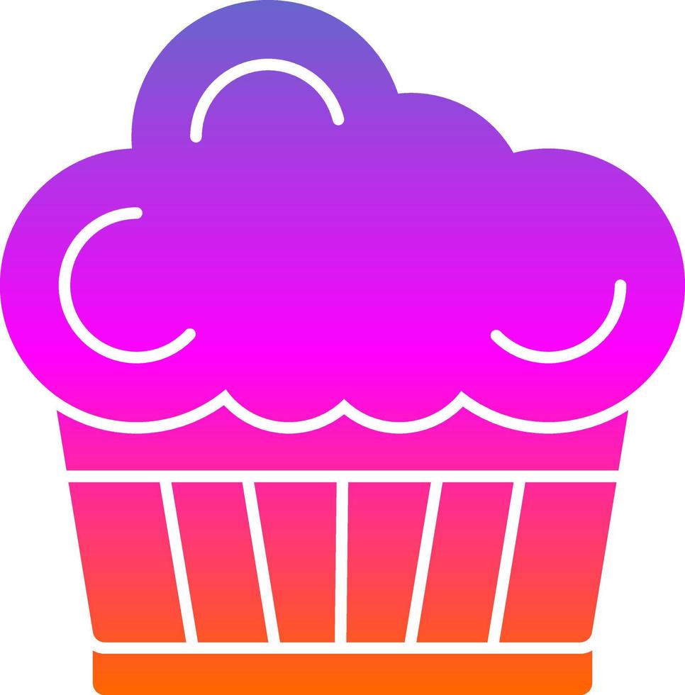 diseño de icono de vector de cupcake