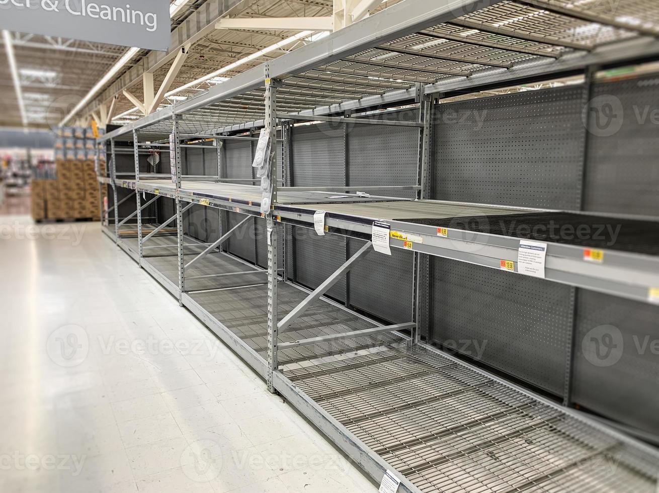 Empty Store Shelves During Coronavirus Pandemic photo