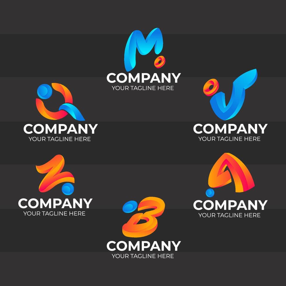Gradient Alphabet Logo for Company vector