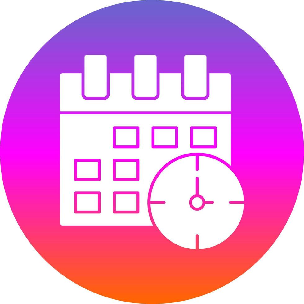 diseño de icono de vector de hora y fecha