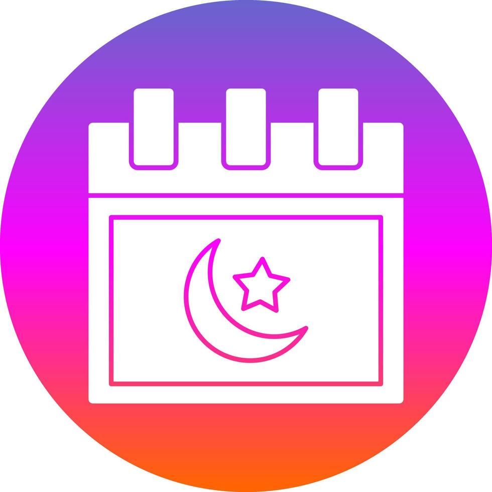Islamic Calendar Vector Icon Design