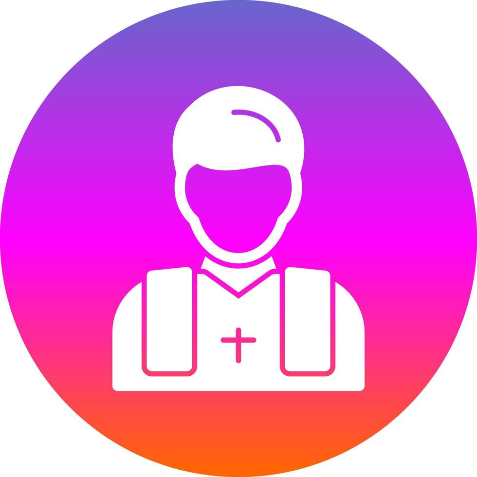 Priest Vector Icon Design