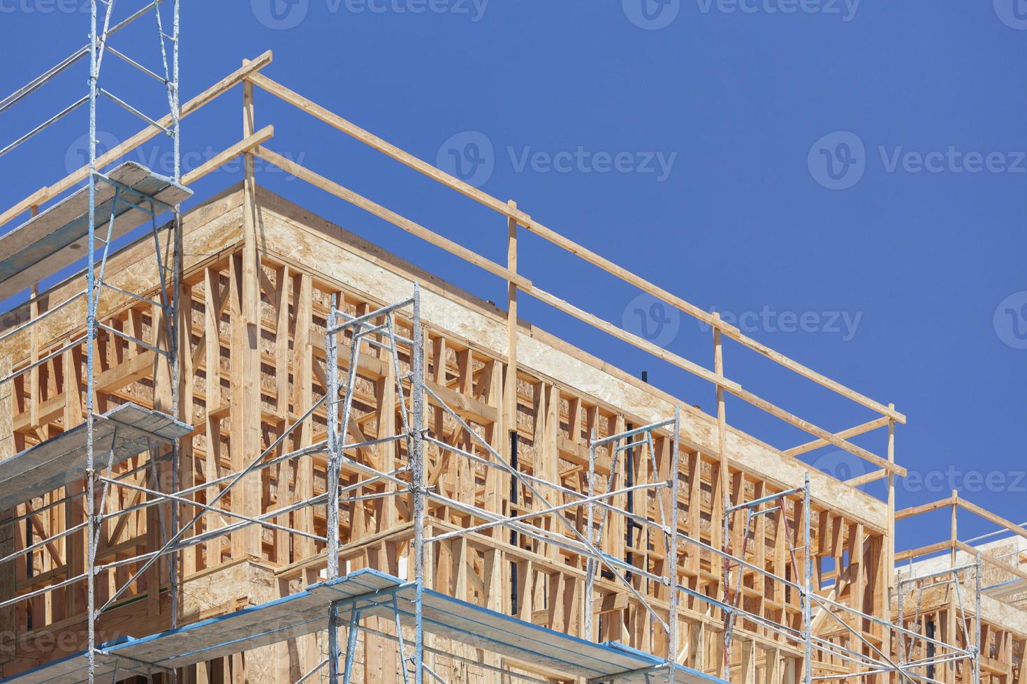 Scaffolding and Framing at Construction Site photo