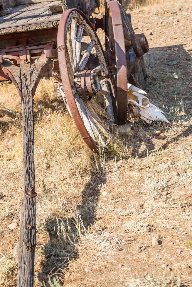 Abstract of Vintage Antique Wood Wagons and Wheels. photo