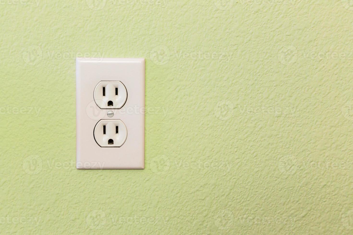 Electrical Sockets In Colorful Wall photo