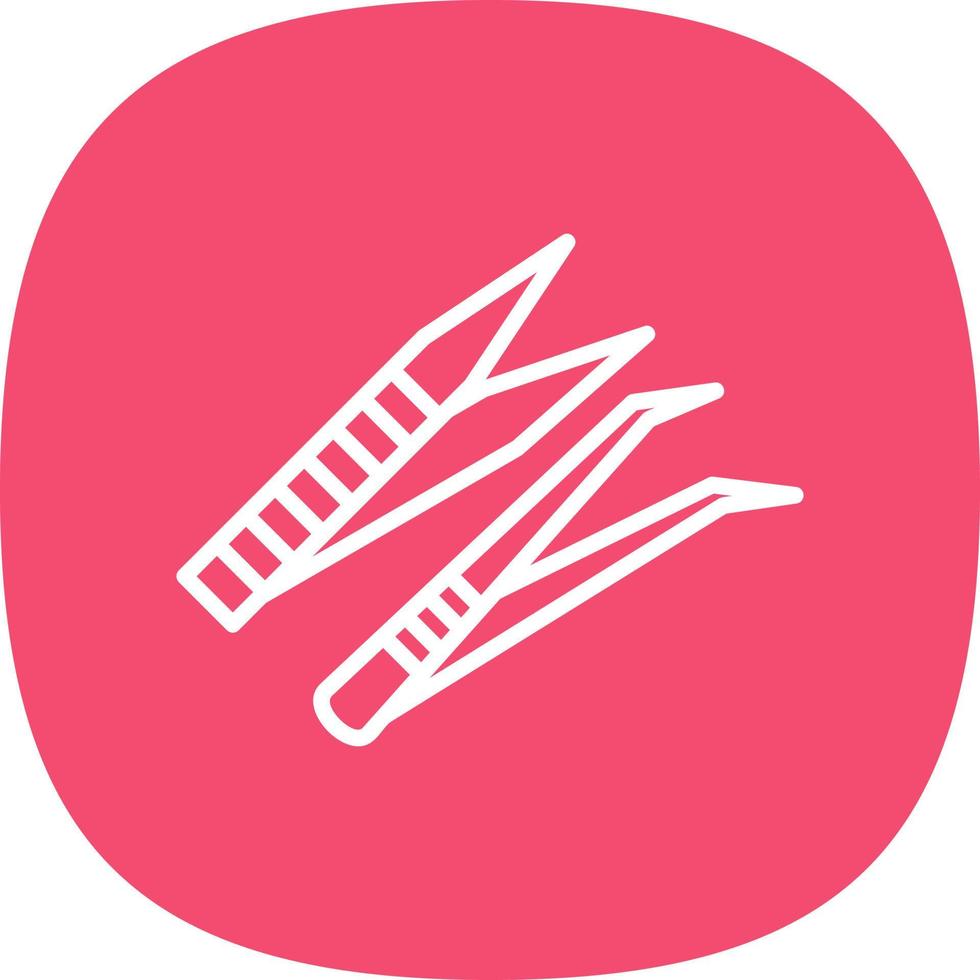 Tweezers Vector Icon Design