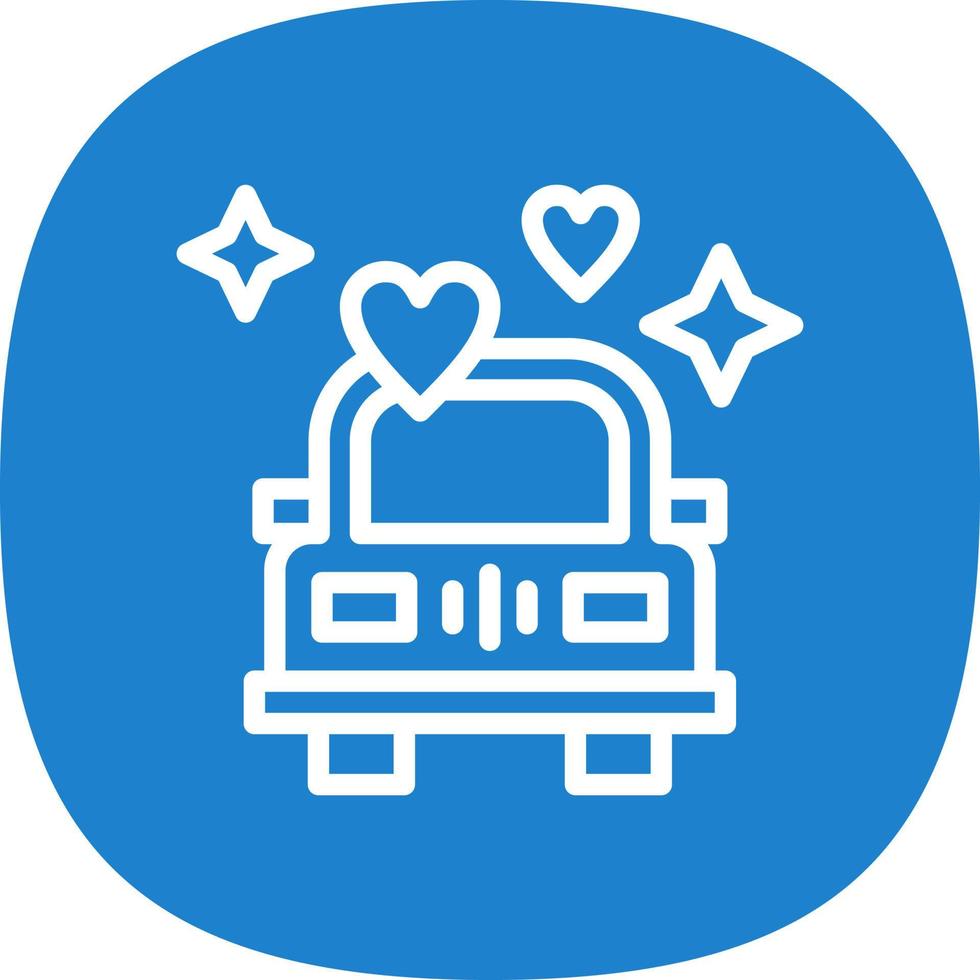 Wedding Car Vector Icon Design