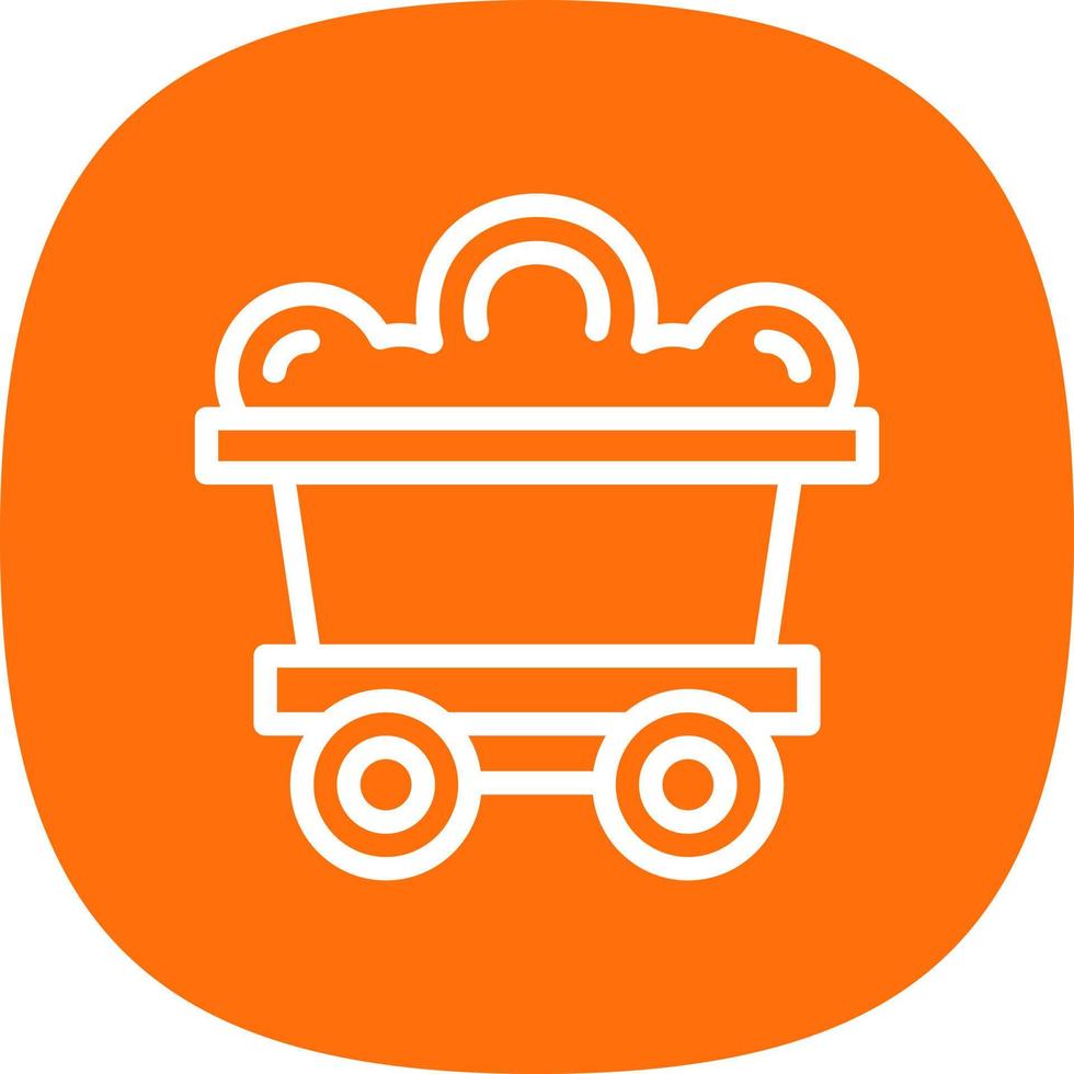 Mining Cart Vector Icon Design