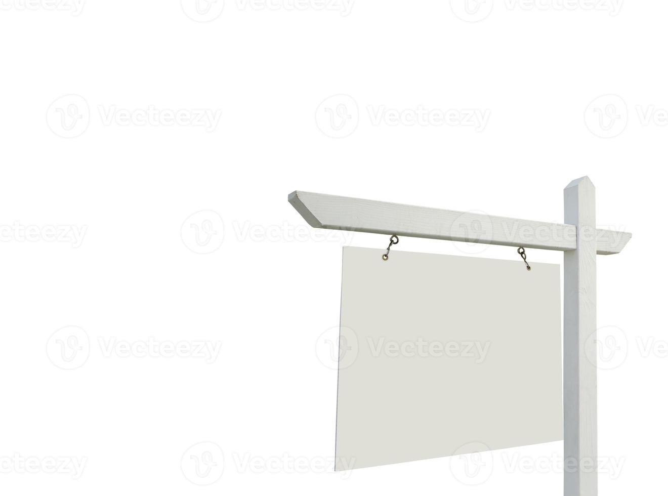 Blank Real Estate Sign Isolated photo