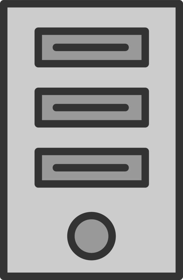 Tower Computer Vector Icon Design