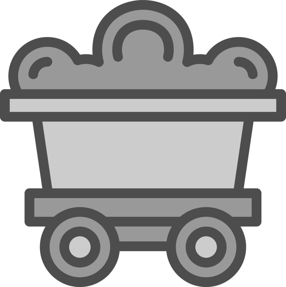 Mining Cart Vector Icon Design