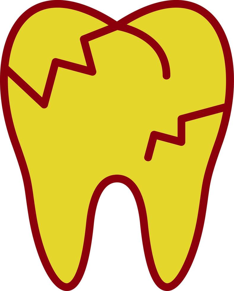 Decayed Teeth Vector Icon Design