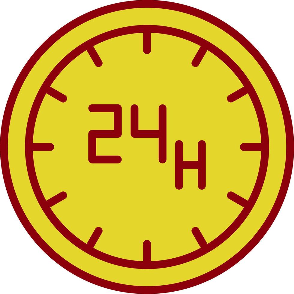 24 Hours Vector Icon Design