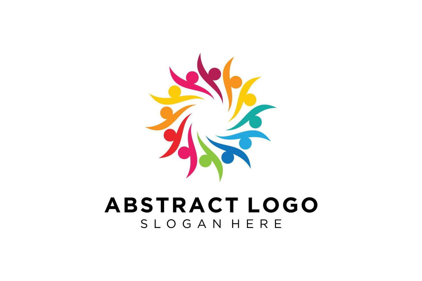 Vector abstract people and family logo collection,people icons, health logo template, care symbol.