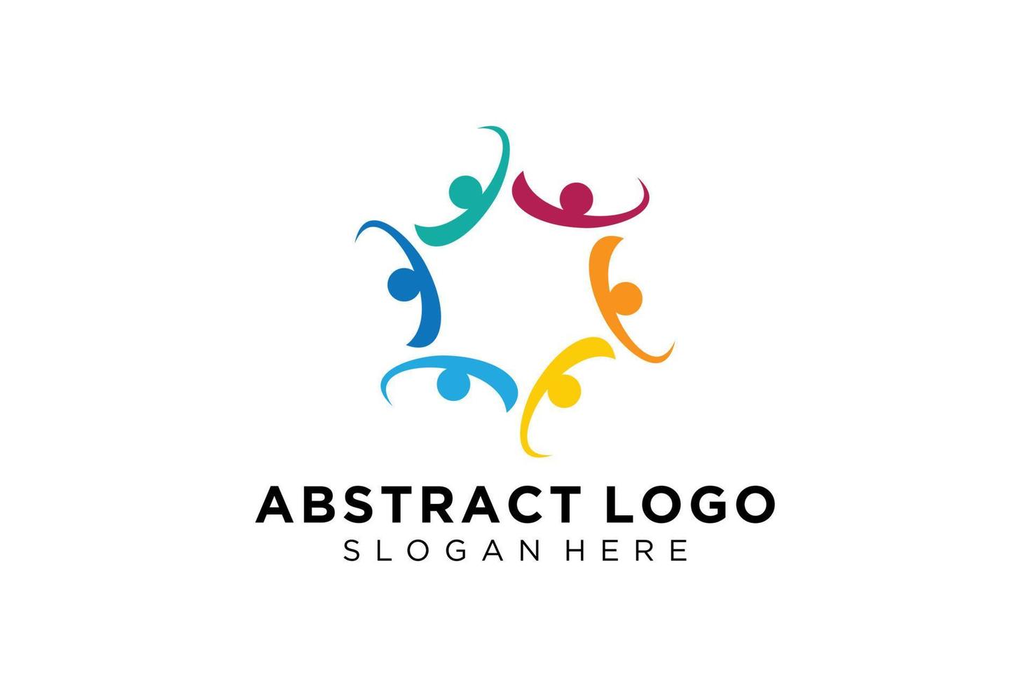 Vector abstract people and family logo collection,people icons, health logo template, care symbol.