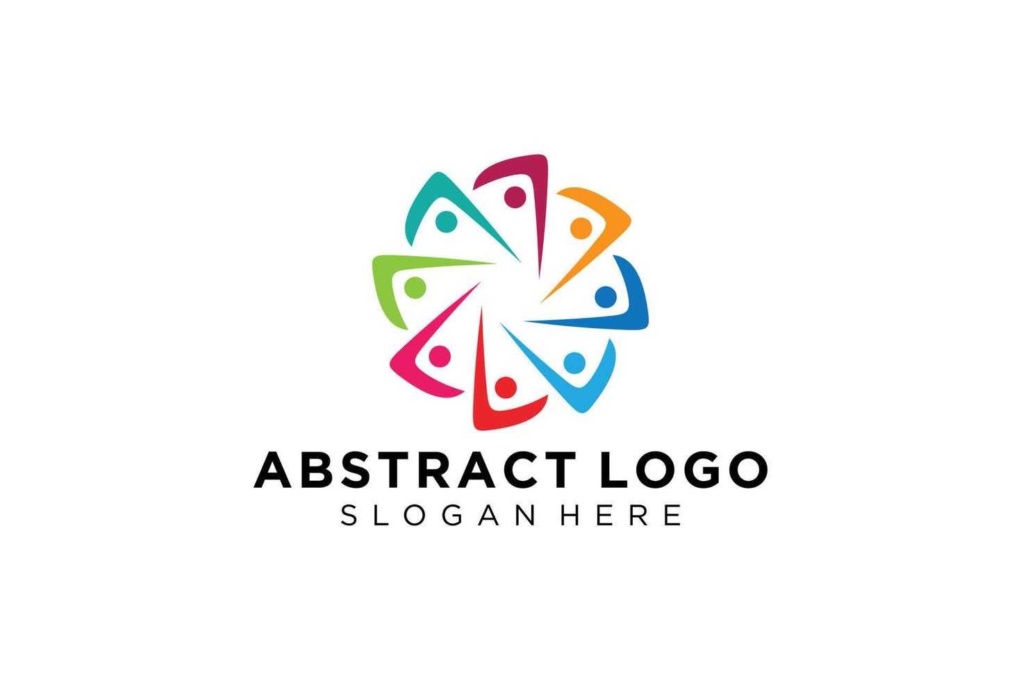 colección de logotipos de personas y familias abstractas vectoriales, iconos de personas, plantilla de logotipo de salud, símbolo de cuidado. vector