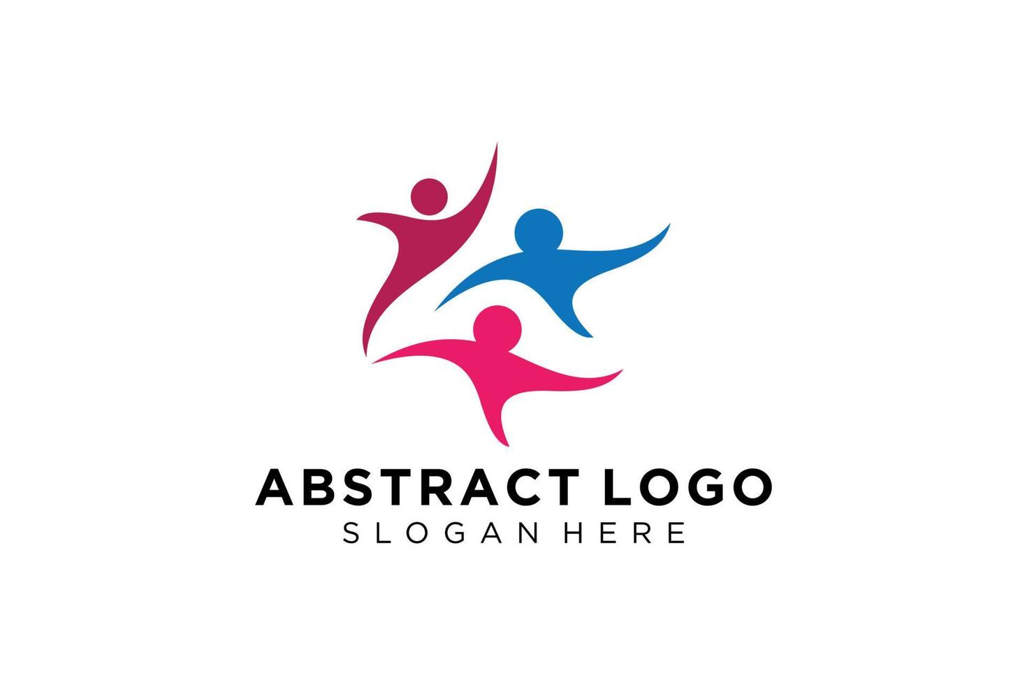 Vector abstract people and family logo collection,people icons, health logo template, care symbol.