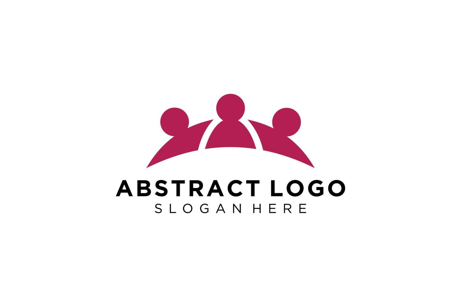 colección de logotipos de personas y familias abstractas vectoriales, iconos de personas, plantilla de logotipo de salud, símbolo de cuidado. vector