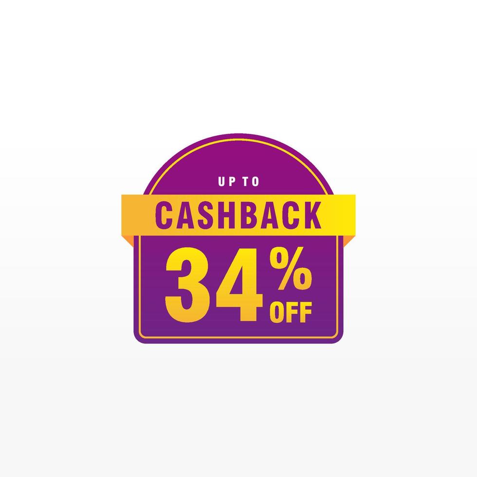 34 discount, Sales Vector badges for Labels, , Stickers, Banners, Tags, Web Stickers, New offer. Discount origami sign banner.