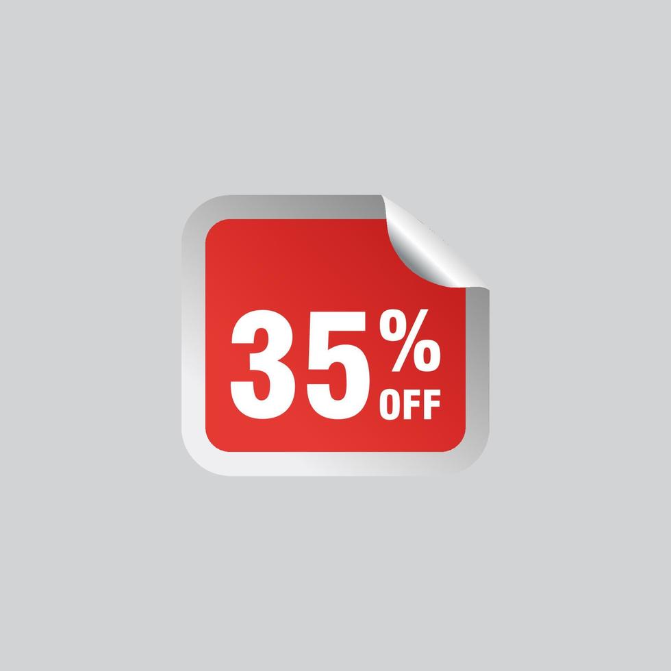 35 discount, Sales Vector badges for Labels, , Stickers, Banners, Tags, Web Stickers, New offer. Discount origami sign banner.