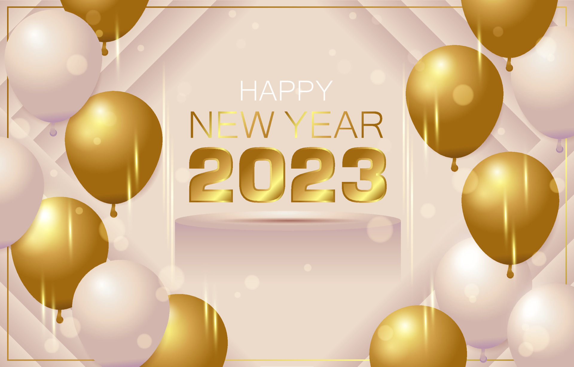 Golden Happy New Year 2023 Foil Balloon Kit DIY Decoration Party Kit - 81  Pcs freeshipping - FrillX