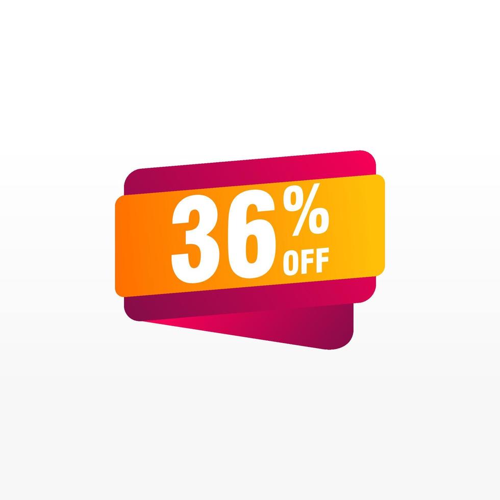 36 discount, Sales Vector badges for Labels, , Stickers, Banners, Tags, Web Stickers, New offer. Discount origami sign banner.