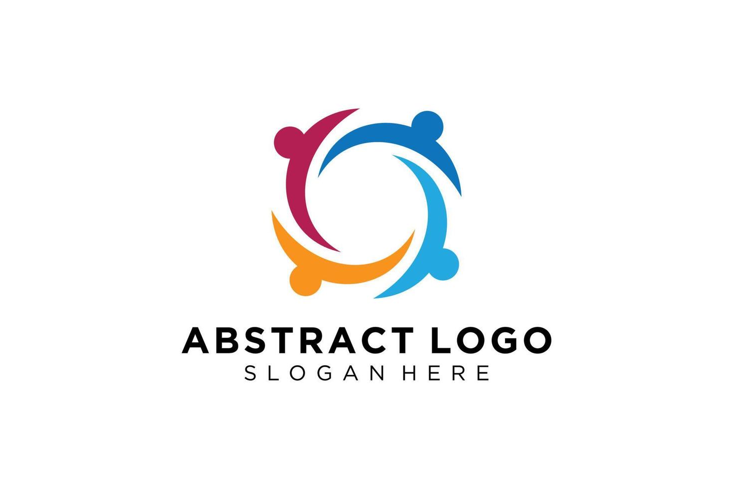 colección de logotipos de personas y familias abstractas vectoriales, iconos de personas, plantilla de logotipo de salud, símbolo de cuidado. vector