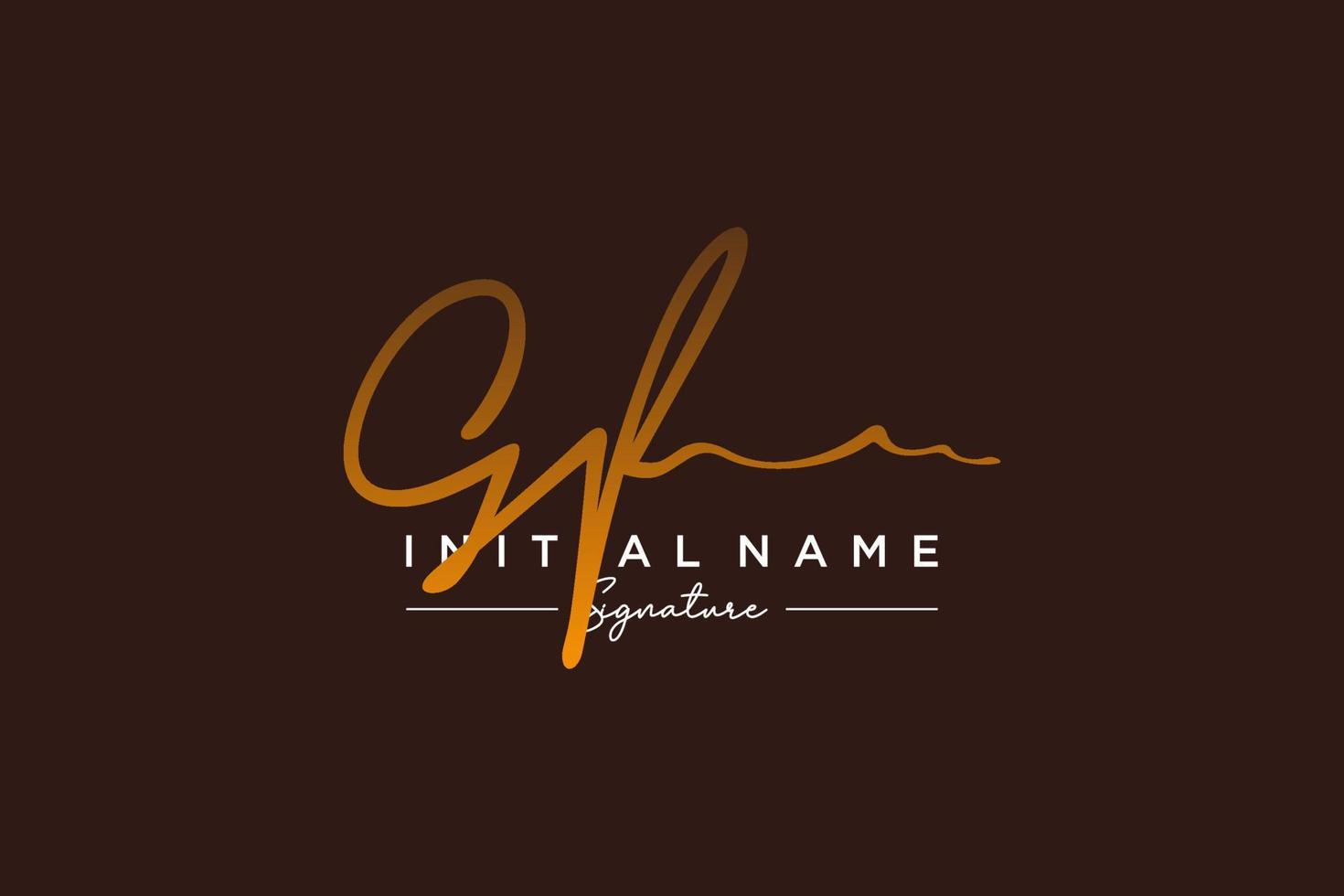 Initial GF signature logo template vector. Hand drawn Calligraphy lettering Vector illustration.