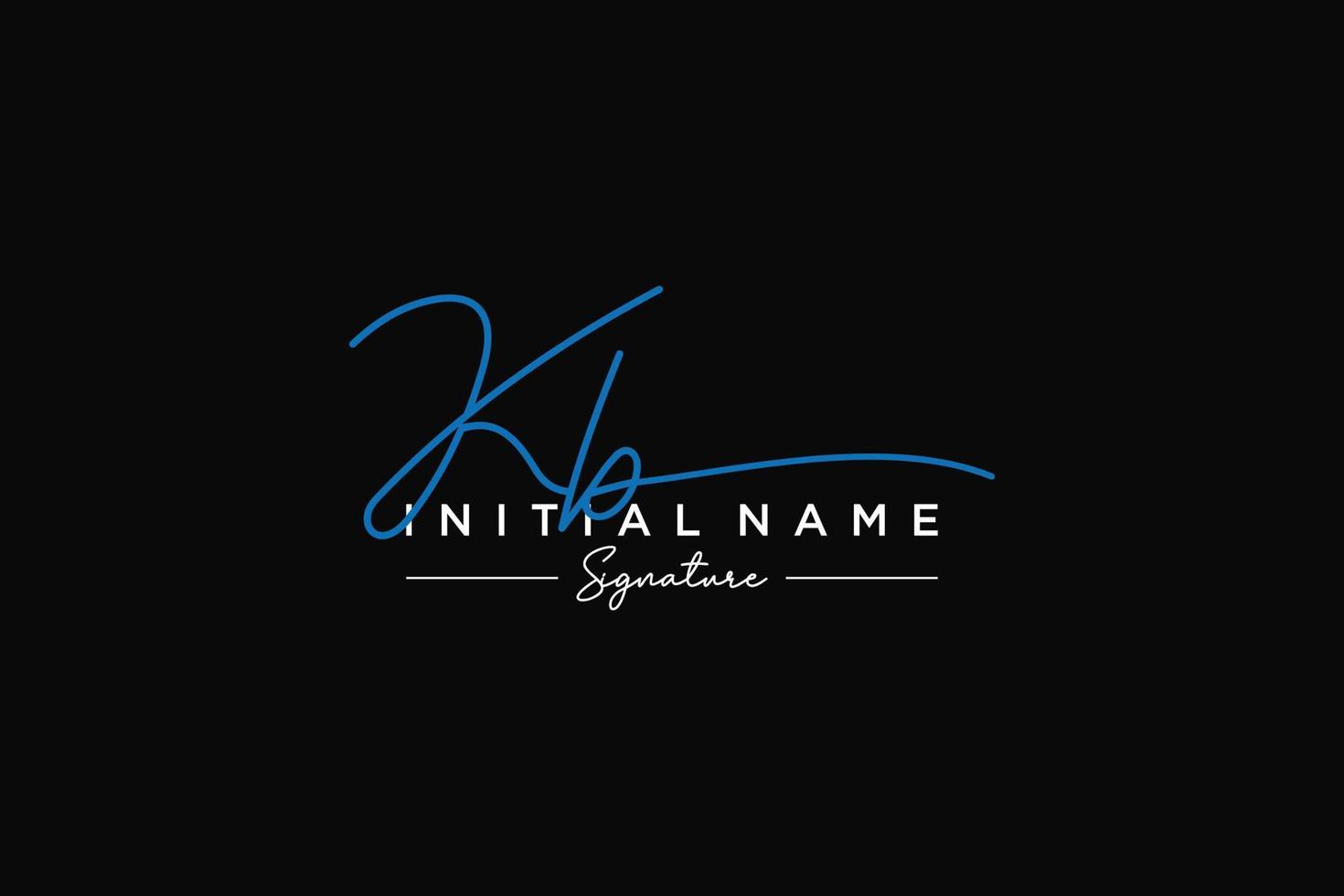 Initial KB signature logo template vector. Hand drawn Calligraphy lettering Vector illustration.