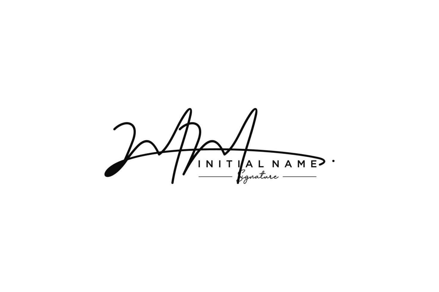 Initial MM signature logo template vector. Hand drawn Calligraphy lettering Vector illustration.