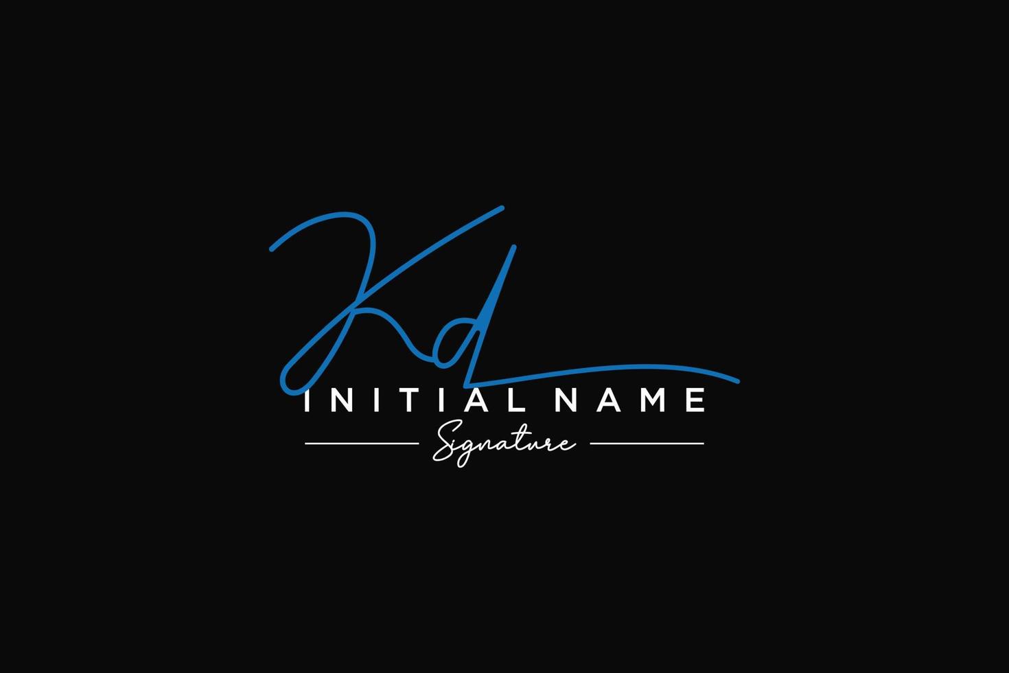 Initial KD signature logo template vector. Hand drawn Calligraphy lettering Vector illustration.