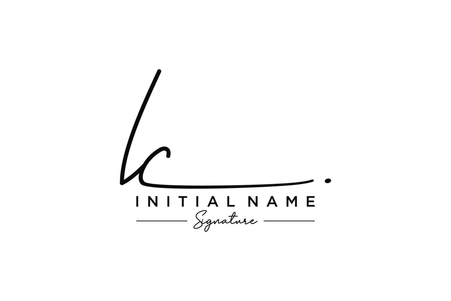 Initial LC signature logo template vector. Hand drawn Calligraphy lettering Vector illustration.