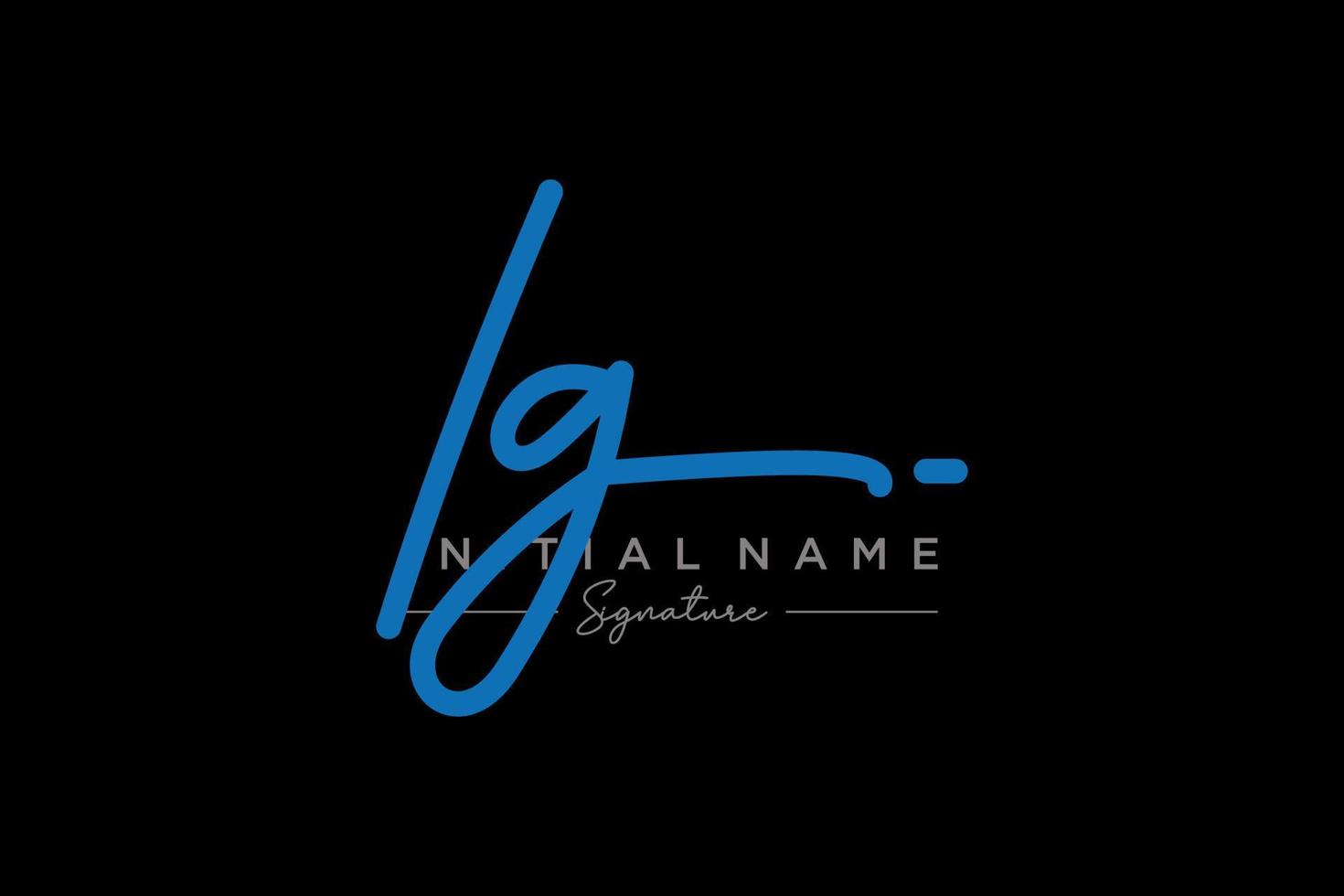 Initial IG signature logo template vector. Hand drawn Calligraphy lettering Vector illustration.