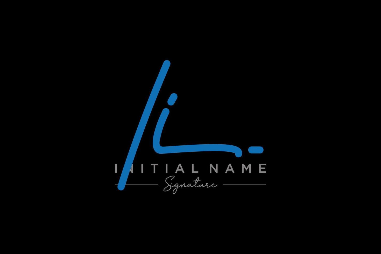 Initial II signature logo template vector. Hand drawn Calligraphy lettering Vector illustration.