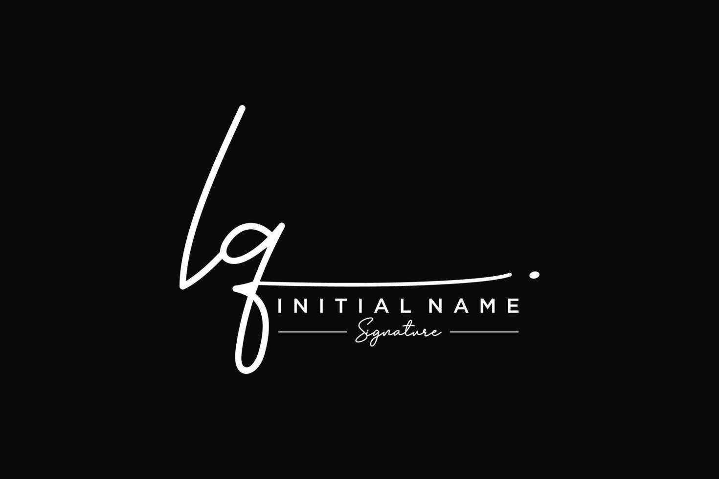 Initial LQ signature logo template vector. Hand drawn Calligraphy lettering Vector illustration.