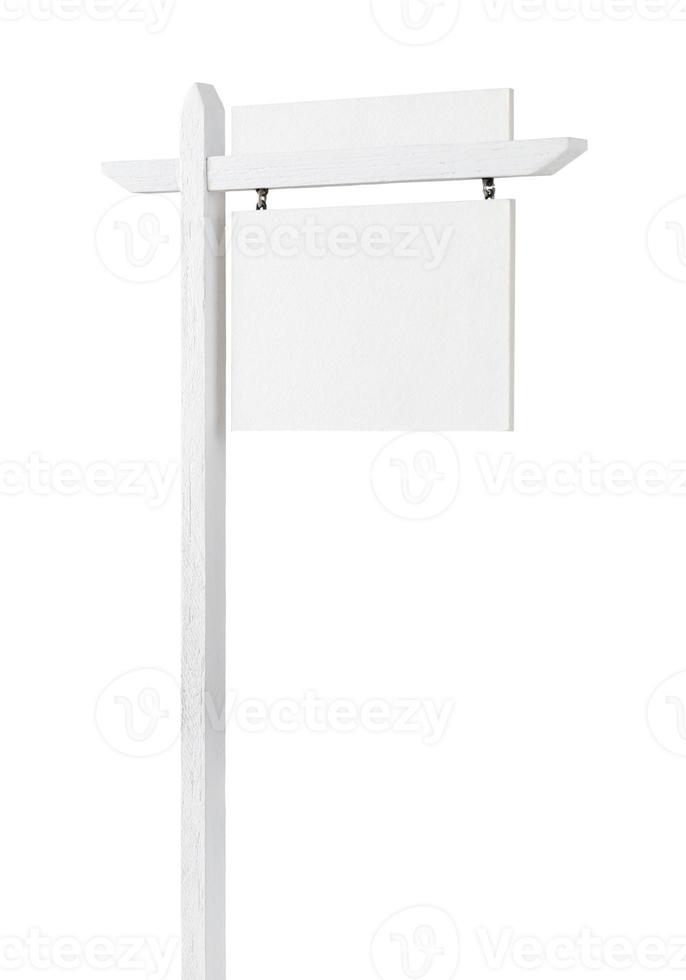 Blank Real Estate Sign with Upper Placard Ready For Your Own Text. photo