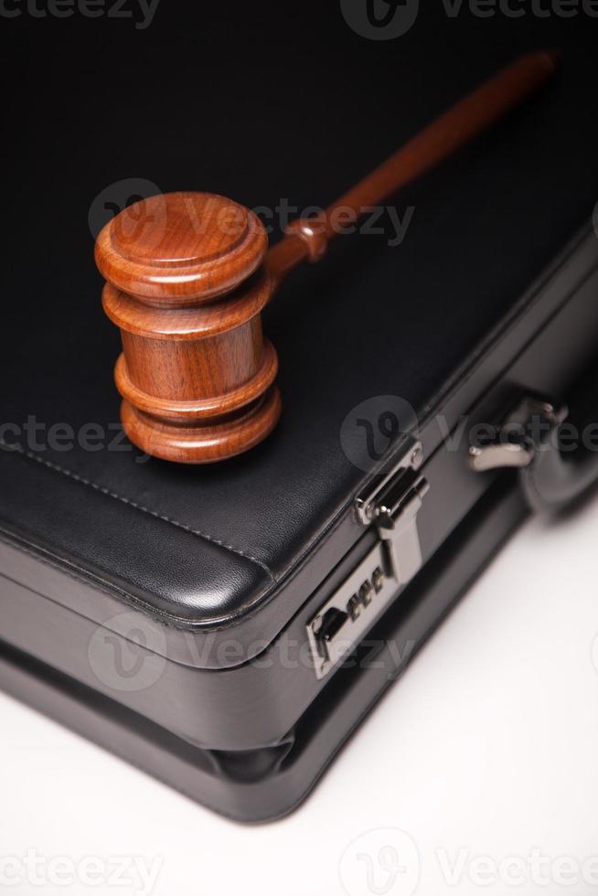 Gavel and Black Briefcase photo