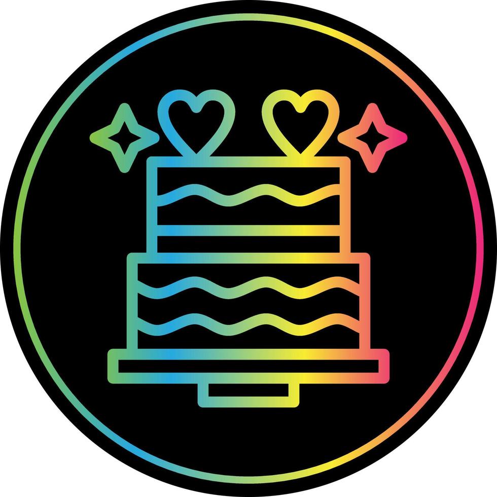 diseño de icono de vector de pastel de boda