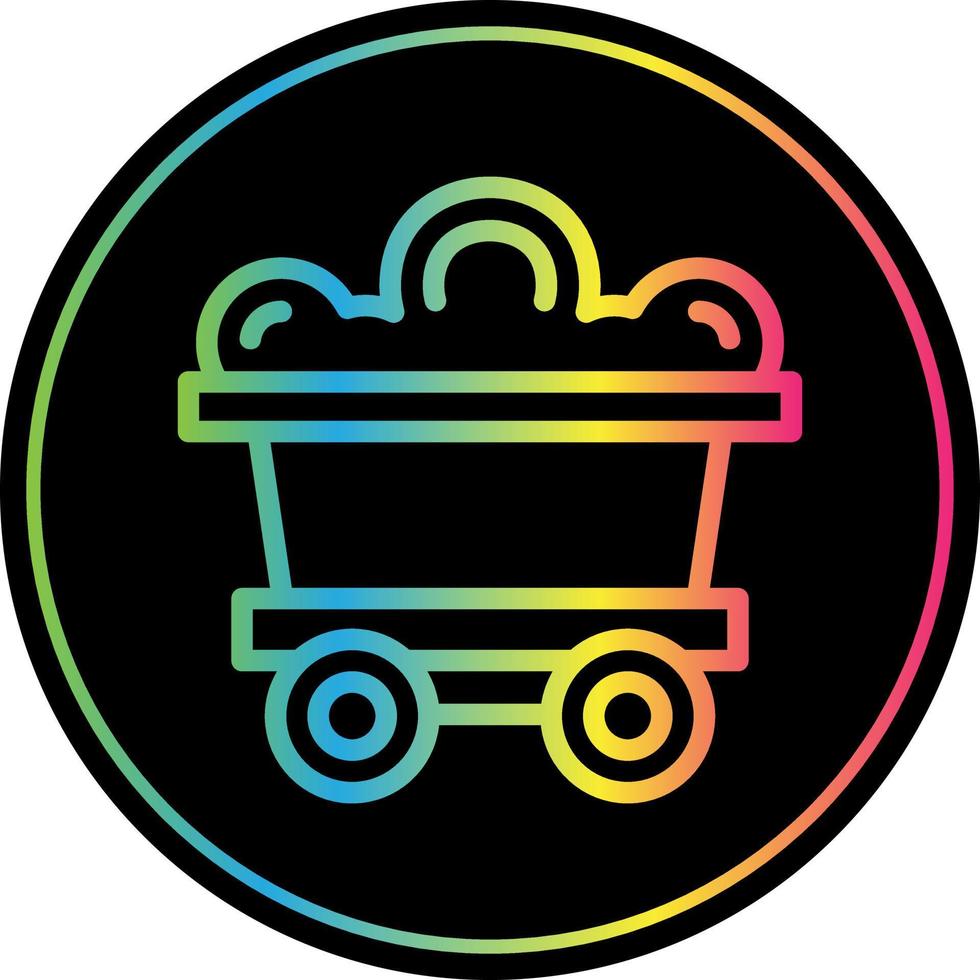 Mining Cart Vector Icon Design