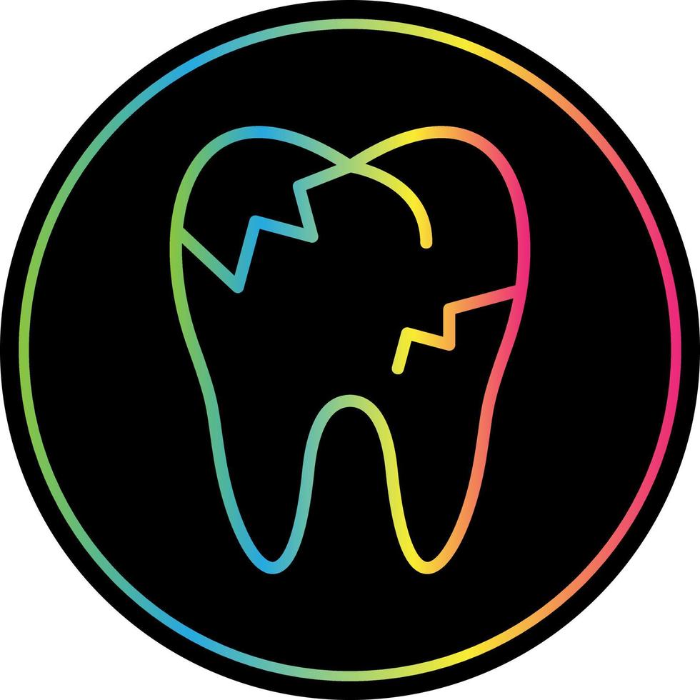 diseño de icono de vector de dientes cariados