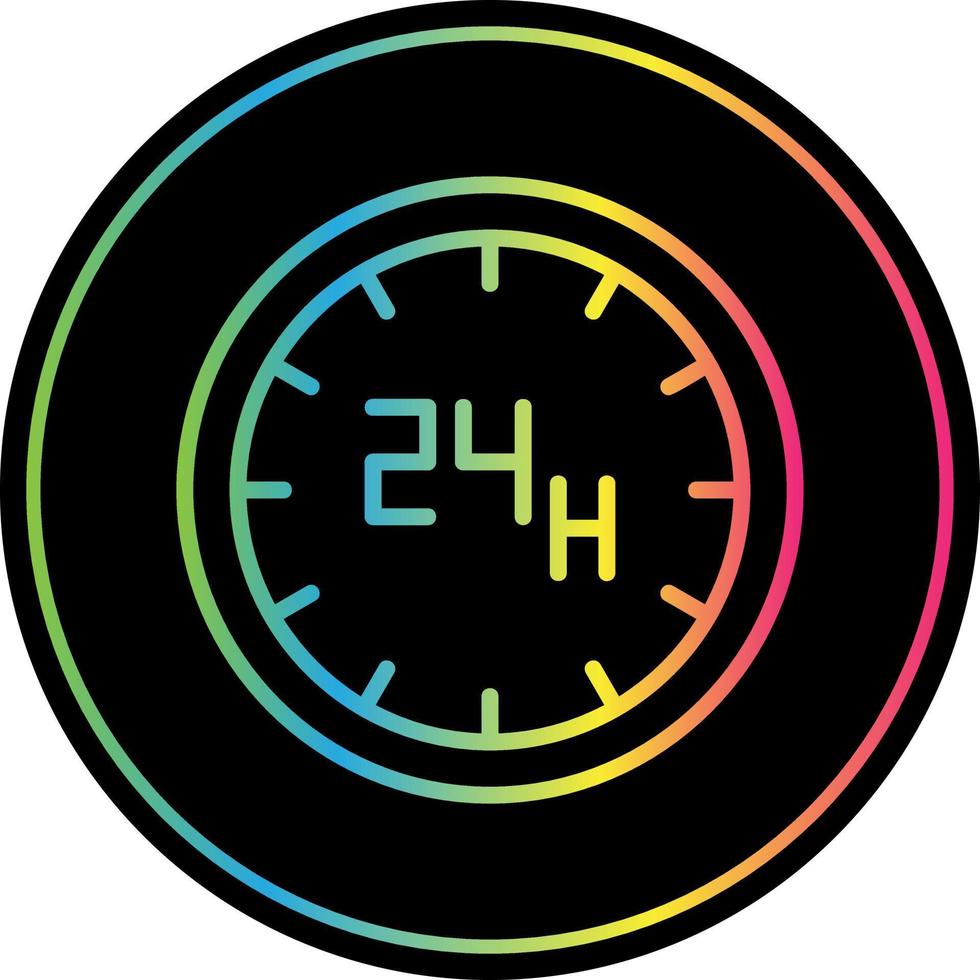 Diseño de icono de vector de 24 horas