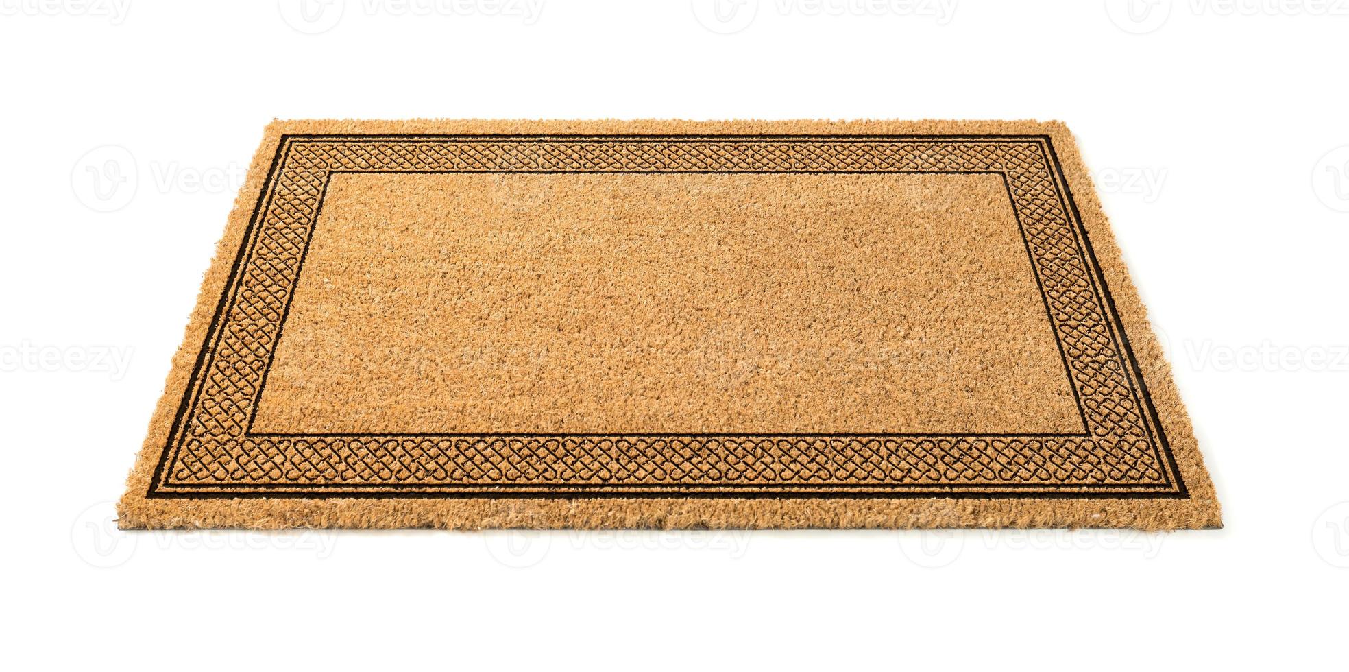 Blank Welcome Mat Isolated on White Background photo