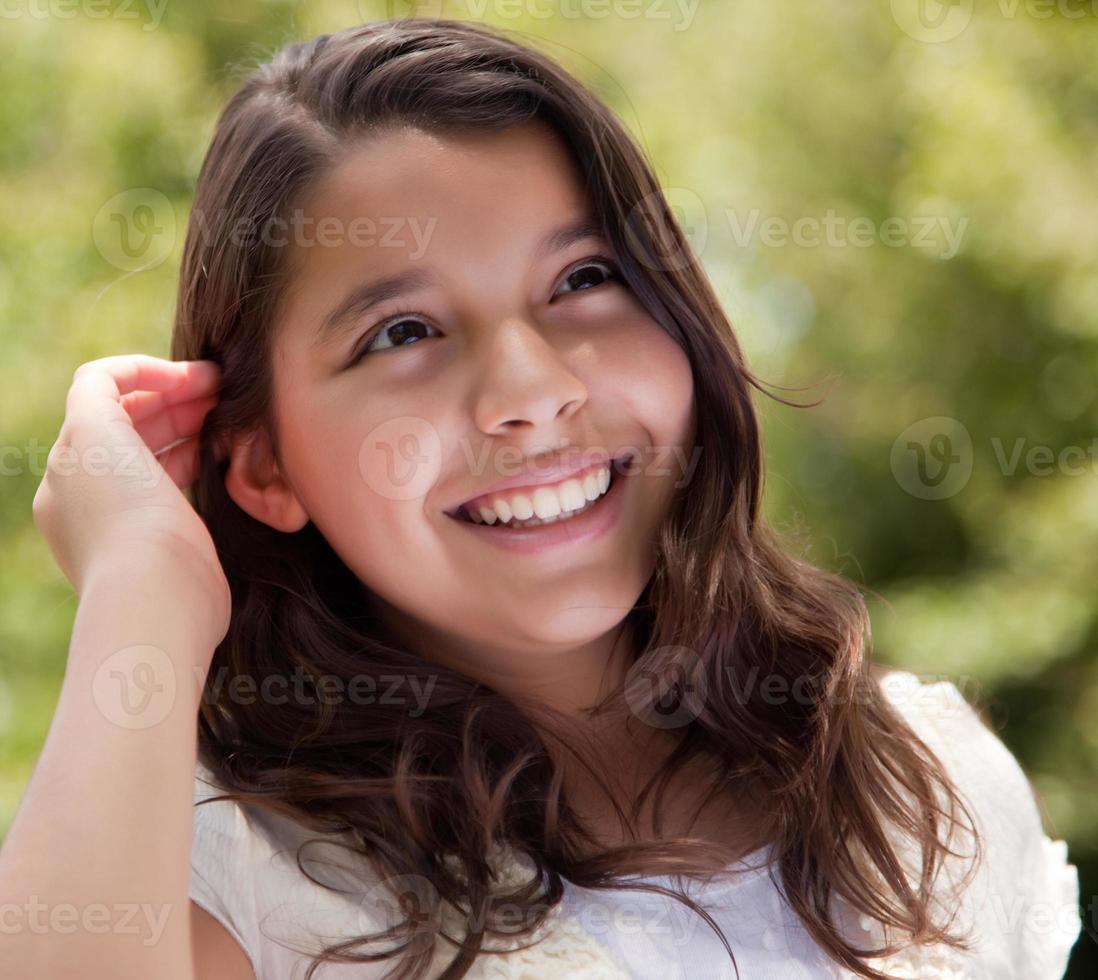 Cute Happy Girl in the Park photo