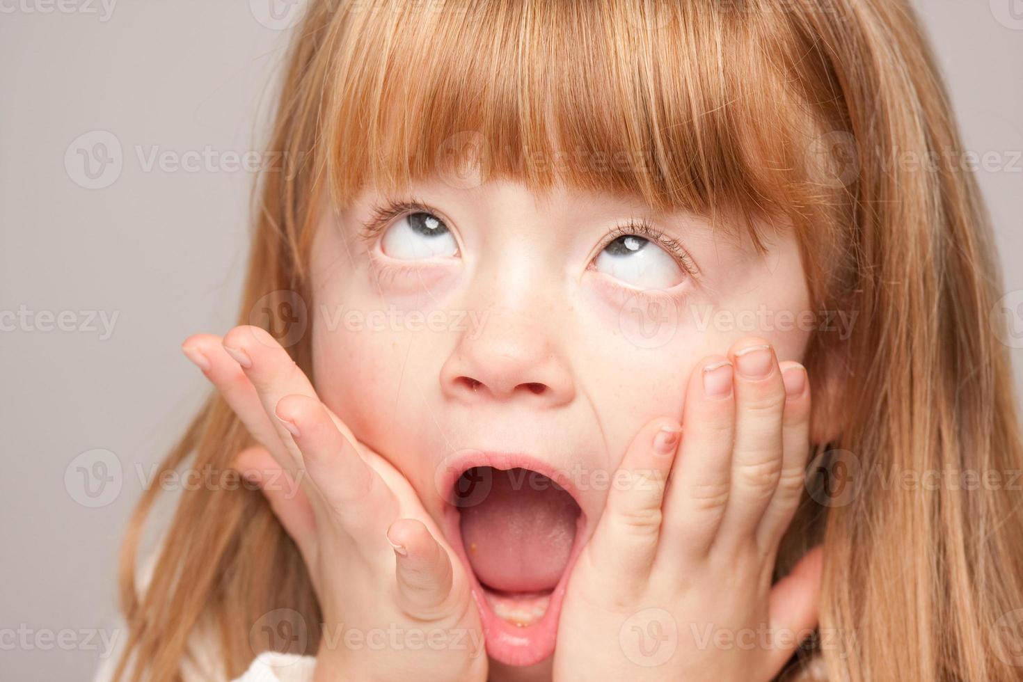 Portrait of an Adorable Red Haired Girl photo