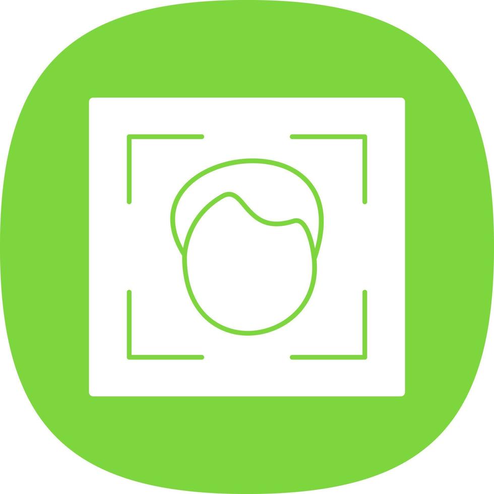 Face Scanner Vector Icon Design