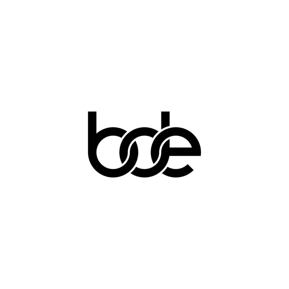 letras bde logo simple moderno limpio vector